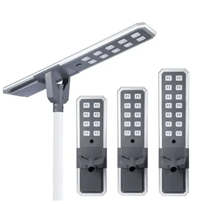 Qual é a eficiência do painel solar de um poste de iluminação pública reto?